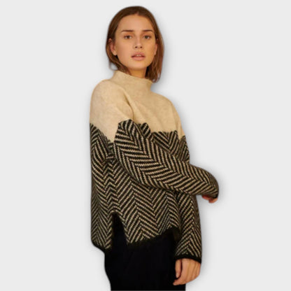 Elena - Suéter Cuello Alto Suave Y Clásico Para Eventos