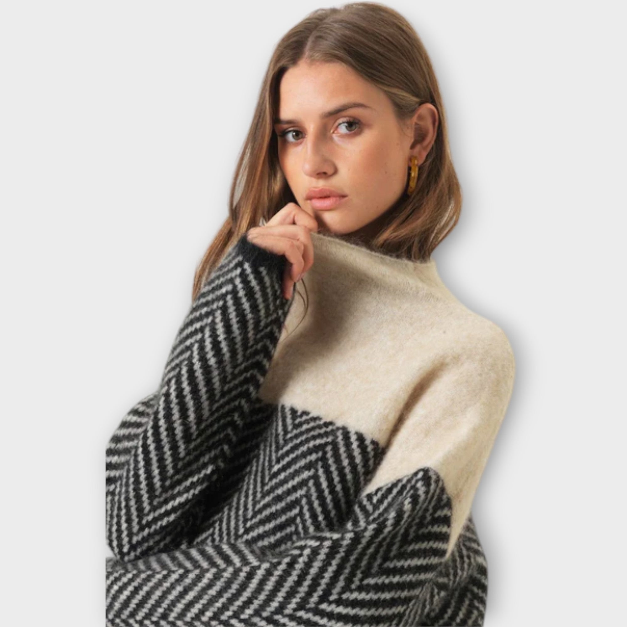 Elena - Suéter Cuello Alto Suave Y Clásico Para Eventos