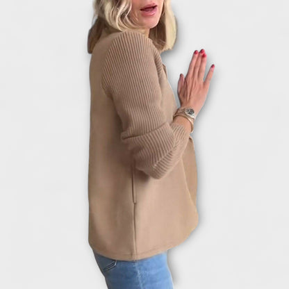 Sofía - Blazer Punto Mangas Tejidas Doble Botonadura