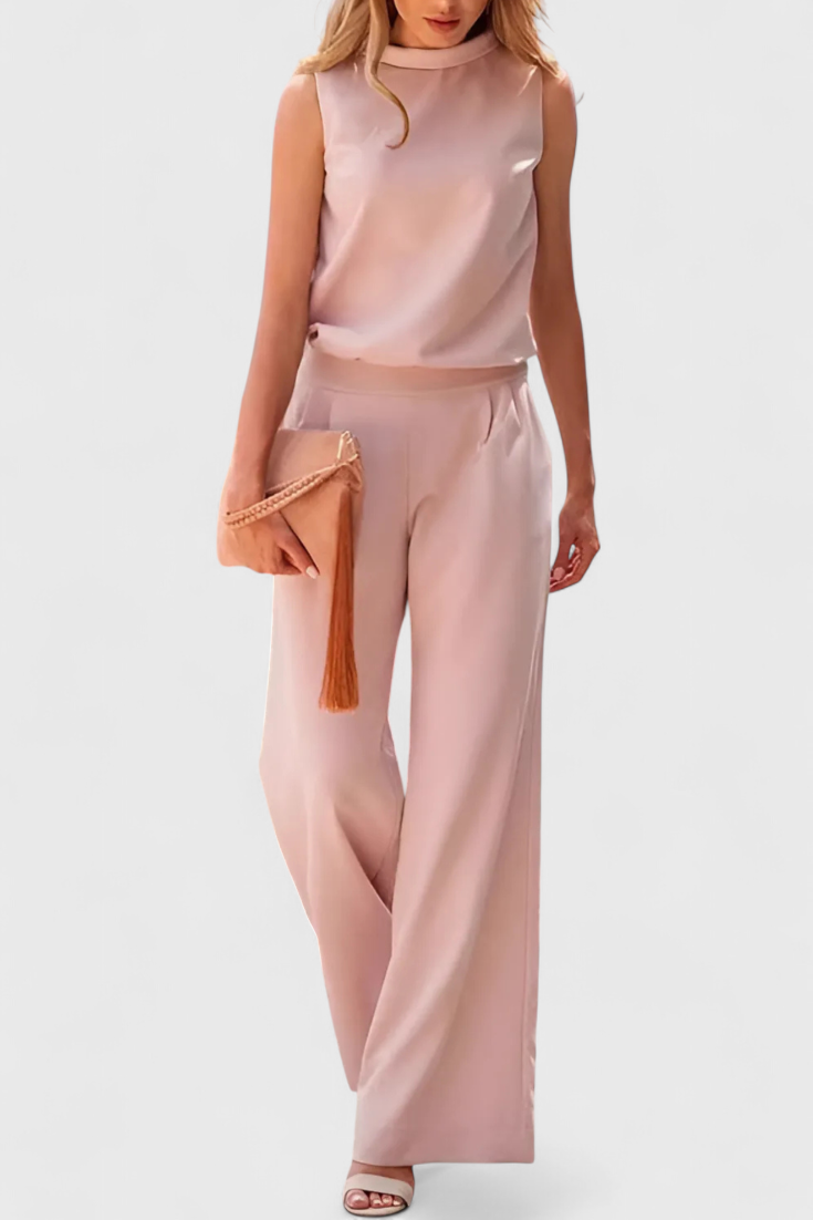 Violeta – Mono Minimalista Pierna Ancha Corte Amplio Casual