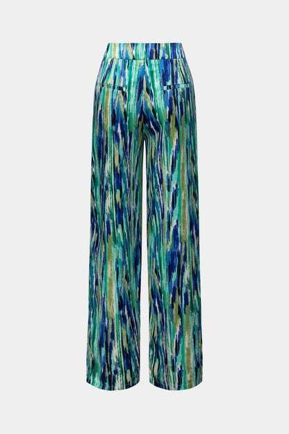 Mila - Pantalón Recto Cintura Alta Estampado Mármol