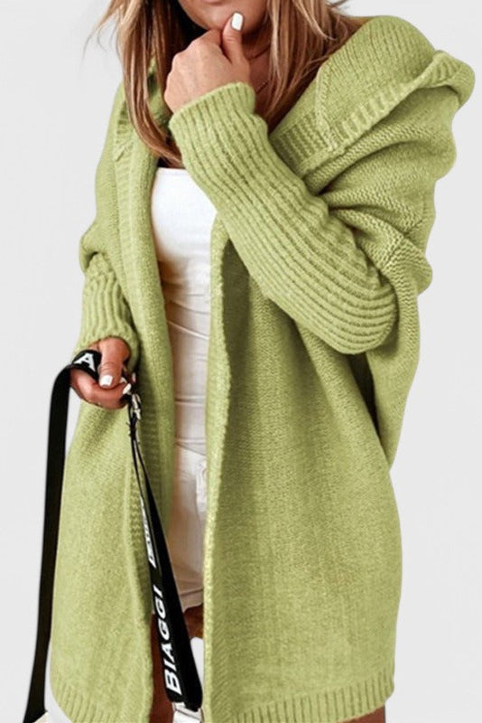 Camila – Cárdigan Oversized Con Capucha Acolchado Cálido