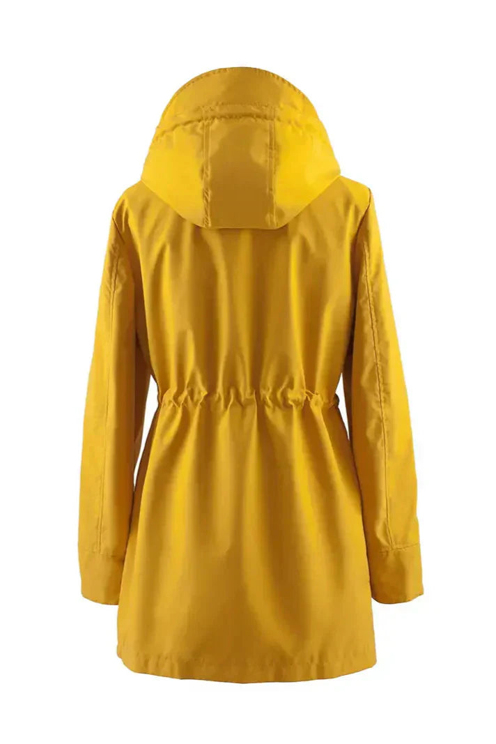 Camila – Abrigo Impermeable Manga Larga Corte Ajustado