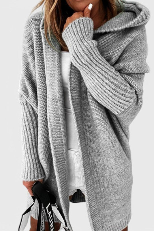 Camila – Cárdigan Oversized Con Capucha Acolchado Cálido