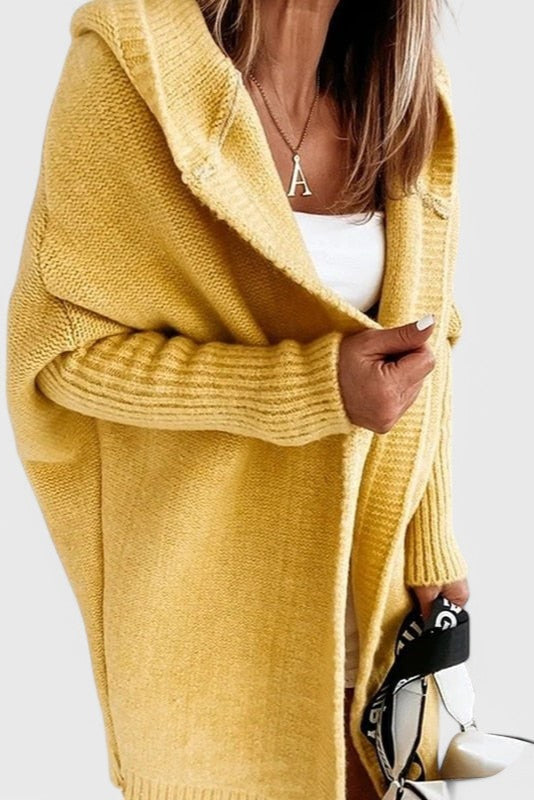 Camila – Cárdigan Oversized Con Capucha Acolchado Cálido