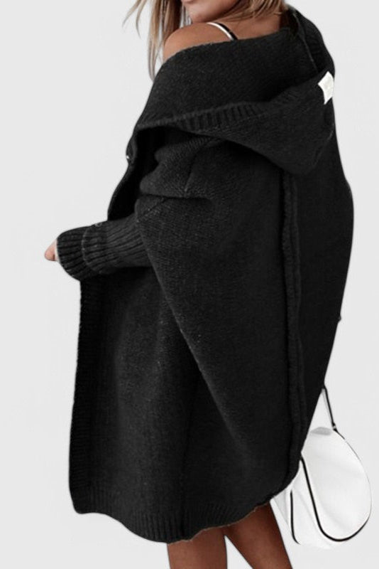 Camila – Cárdigan Oversized Con Capucha Acolchado Cálido