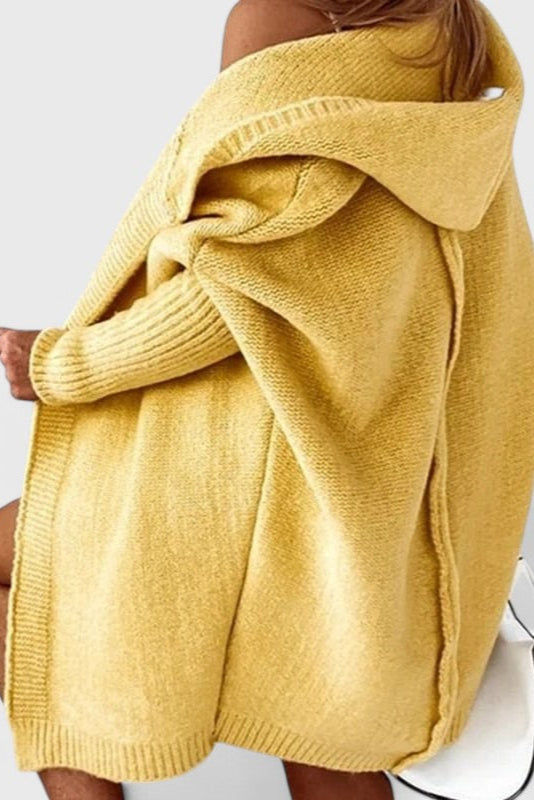 Camila – Cárdigan Oversized Con Capucha Acolchado Cálido