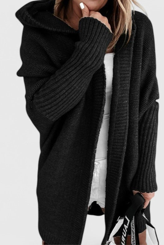 Camila – Cárdigan Oversized Con Capucha Acolchado Cálido