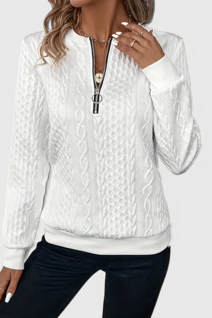 Lucía – Jersey De Punto Con Cremallera Suave Casual