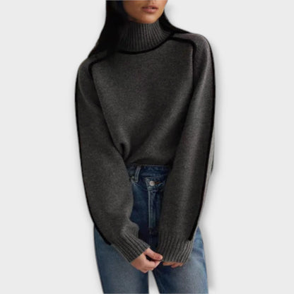 Elena - Suéter Cuello Alto Suave Para Invierno Elegante