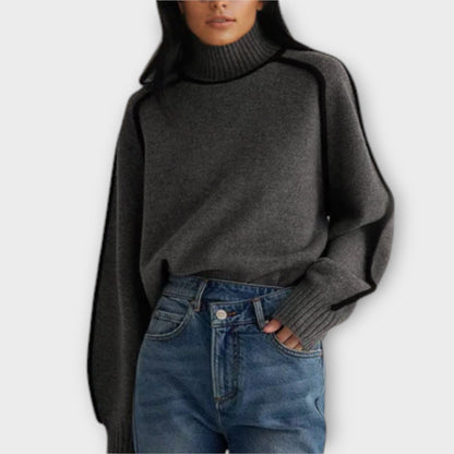 Elena - Suéter Cuello Alto Suave Para Invierno Elegante