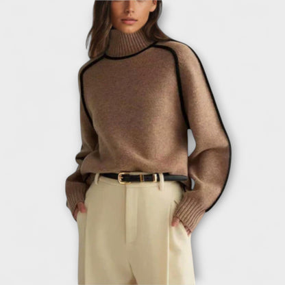 Elena - Suéter Cuello Alto Suave Para Invierno Elegante