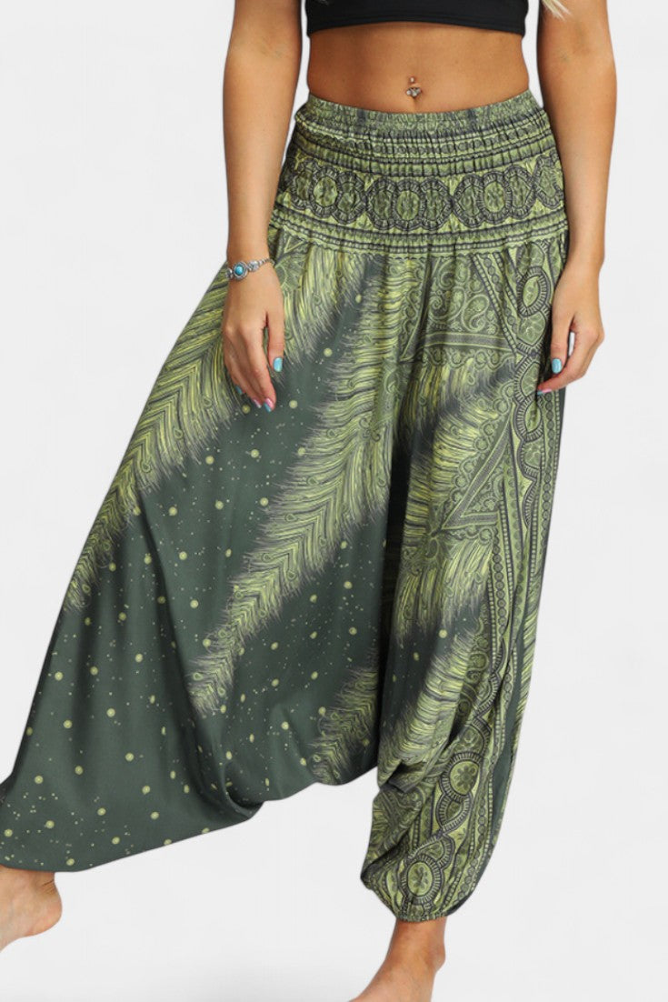 Lucía – Pantalones Relax Boho Tela Ligera Cintura Elástica