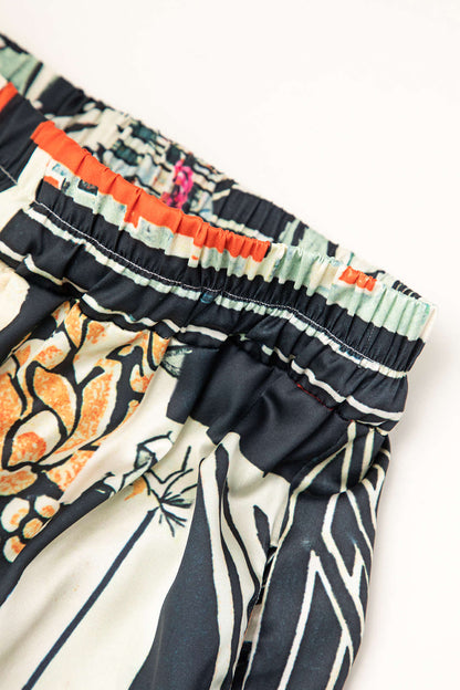 Clara – Pantalón Recto Cintura Alta Floral Estampado