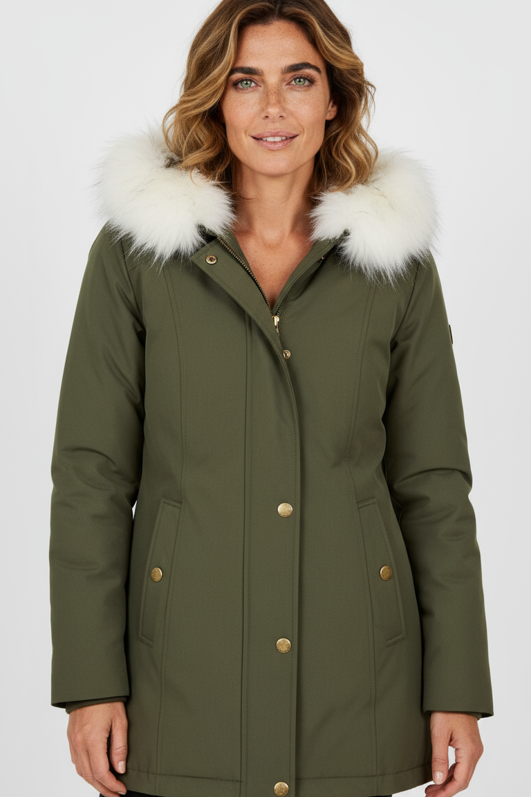 Abrigo Invierno Impermeable con Forro Piel Interior