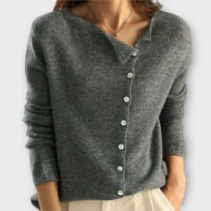 Marina – Cardigan Punto Suave Poliéster Algodón Liso