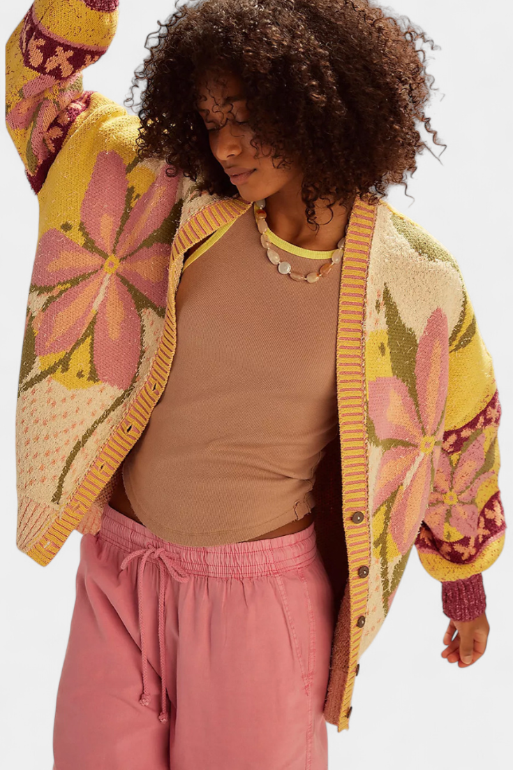 Sofía – Cárdigan Floral Ligero Suelto Estilo Bohemio