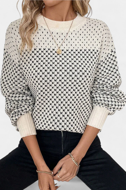 Raquel - Jersey Cuello Redondo Bloques De Color Moderno