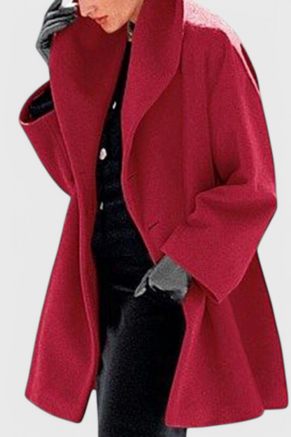 Camila – Abrigo Oversized Mezcla De Lana Solapa Ancha Cálido