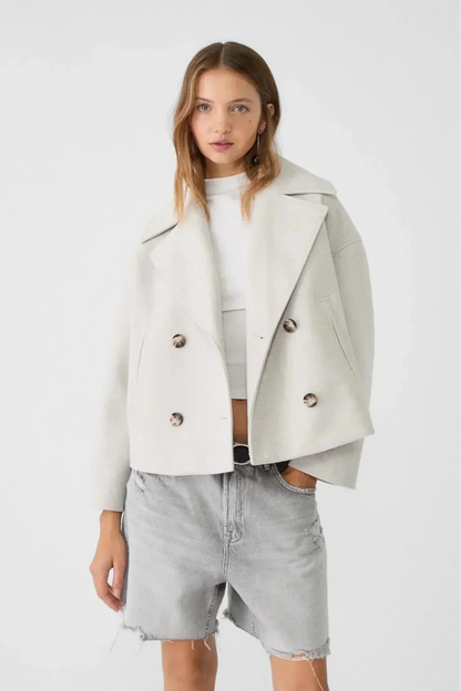 Diana – Chaqueta Doble Botonadura Elegante Para Oficina