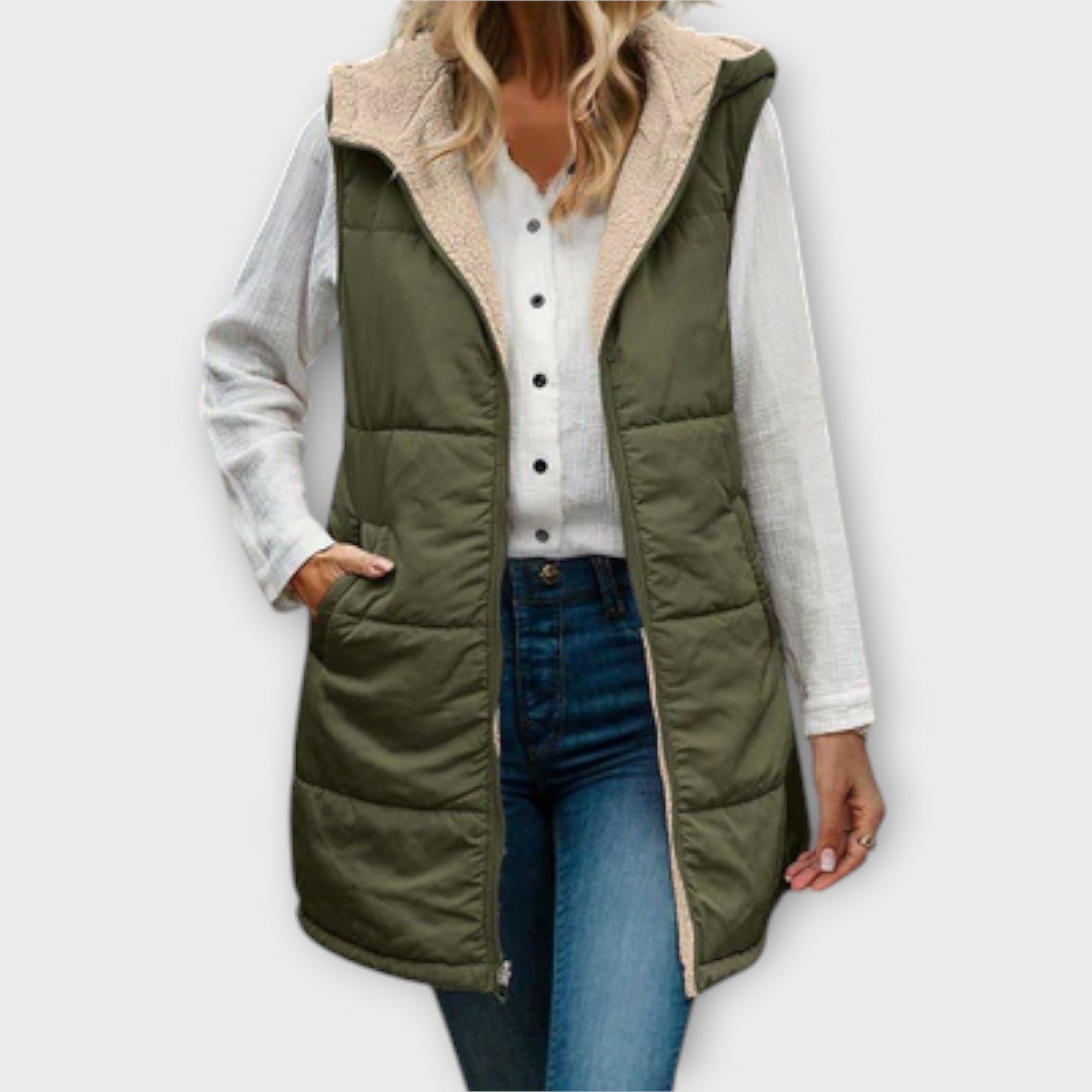 Elena – Gilet Acolchado Reversible Liviano Y Cálido